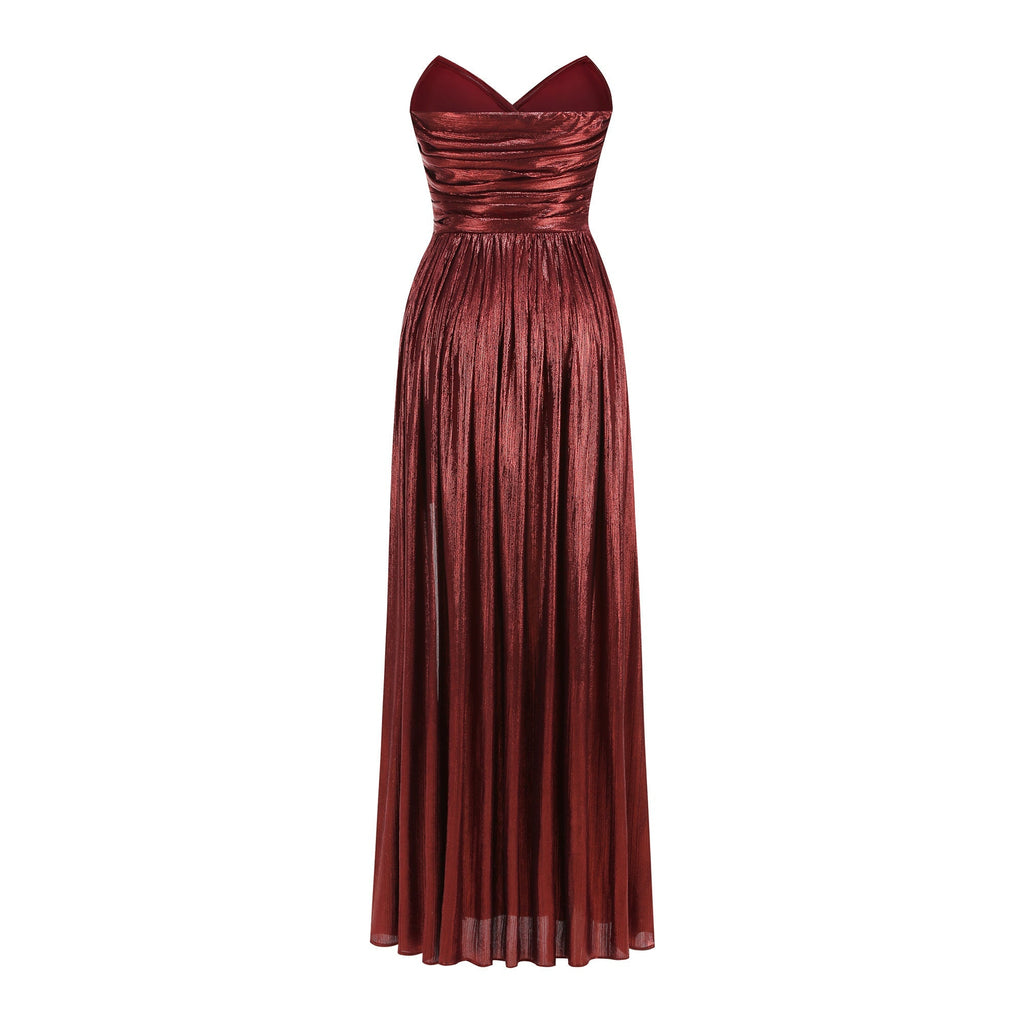 Alluring Ruby Glow Gown Evening Dress – Editorial Shot