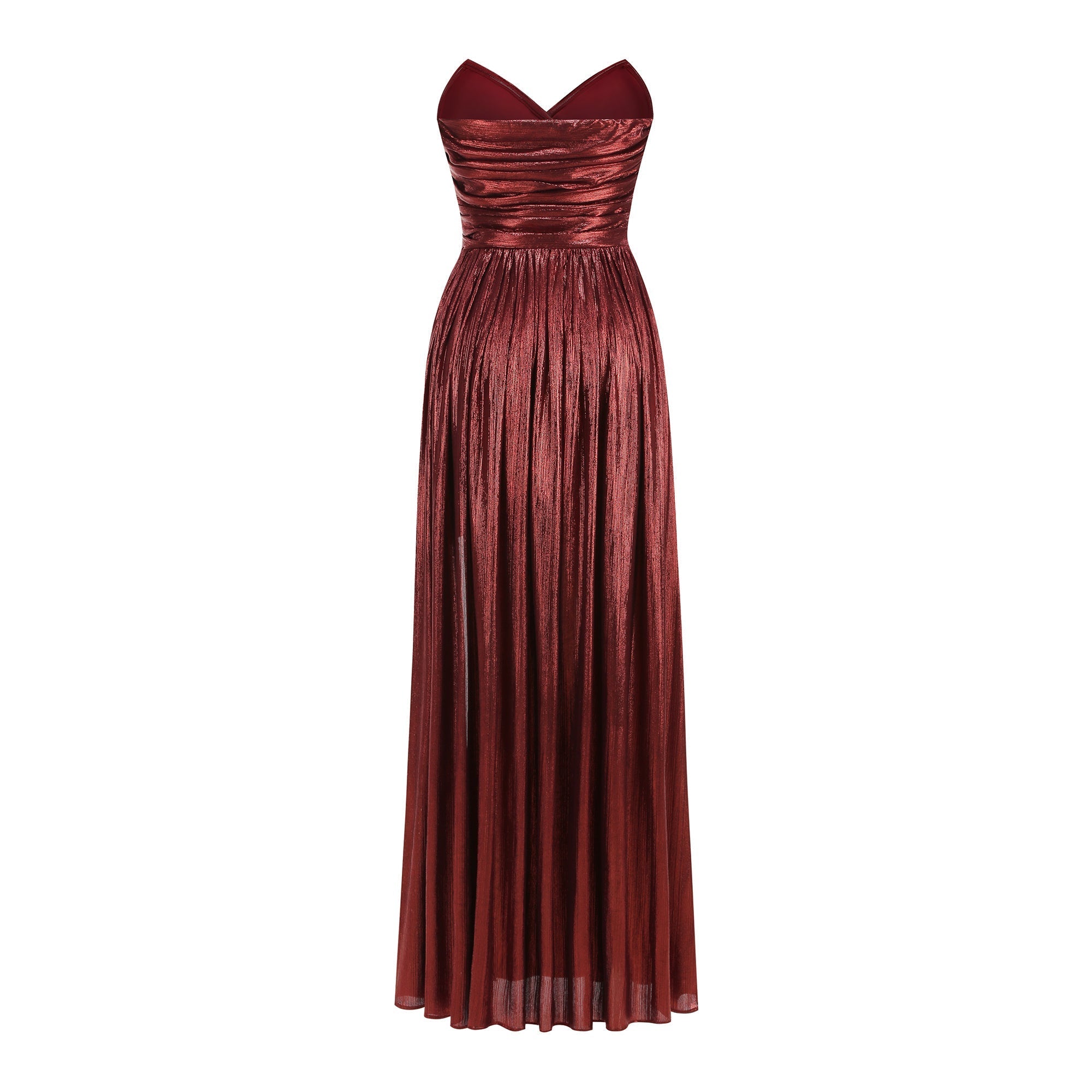 Alluring Ruby Glow Gown Evening Dress – Editorial Shot