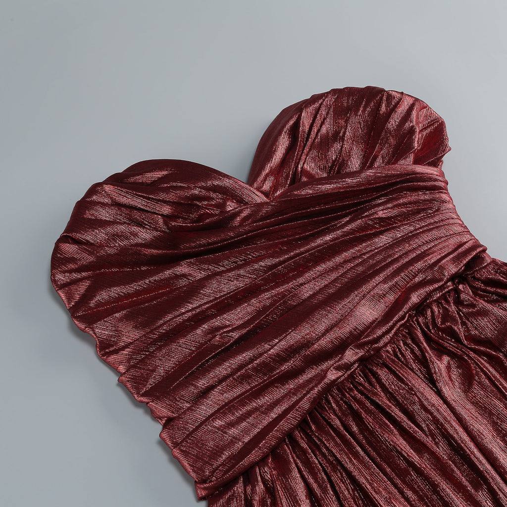 Alluring Ruby Glow Gown Evening Dress – Close Up