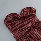 Alluring Ruby Glow Gown Evening Dress – Close Up