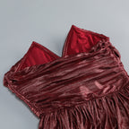 Alluring Ruby Glow Gown Evening Dress – Back View