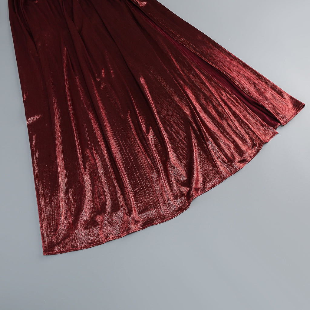 Alluring Ruby Glow Gown Evening Dress – Silhouette