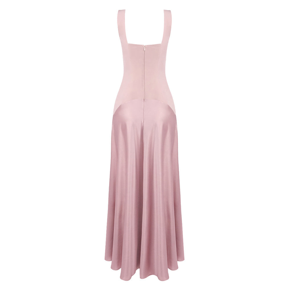 Luxe Blush Sculpt Dress Evening Dress – Draped Look