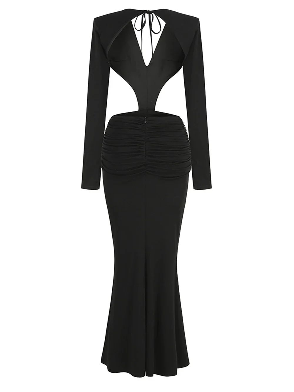 Luxe Scarlet Whisper Evening Dress – Draped Look