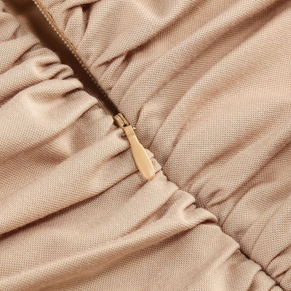 Luxe Scarlet Whisper Evening Dress – Detail View