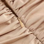 Luxe Scarlet Whisper Evening Dress – Detail View