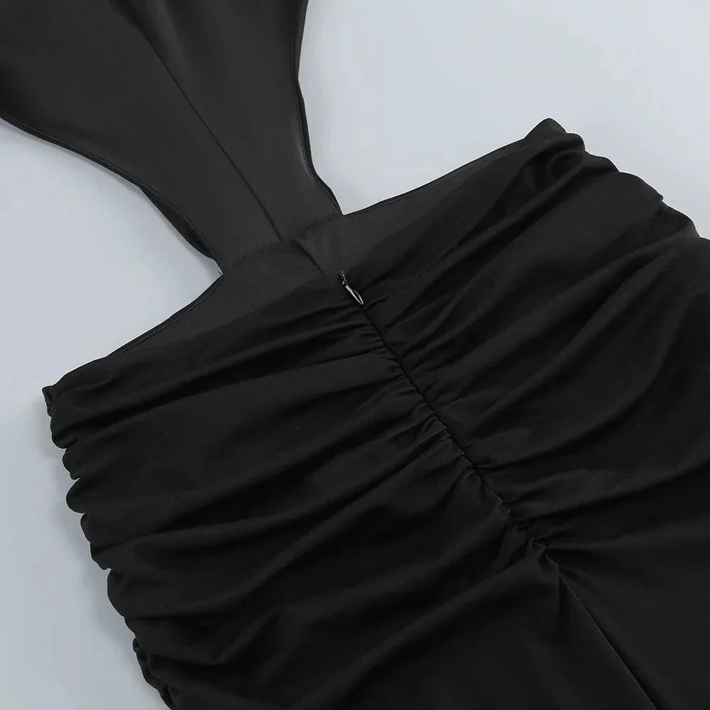 Luxe Scarlet Whisper Evening Dress – Close Up