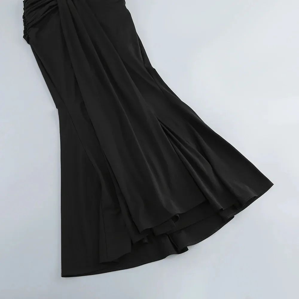 Luxe Scarlet Whisper Evening Dress – Flow Shot