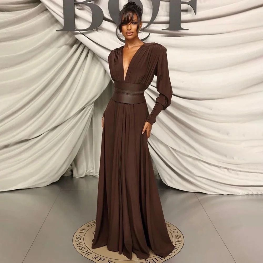Refined Terre Divine Evening Dress – Worn View