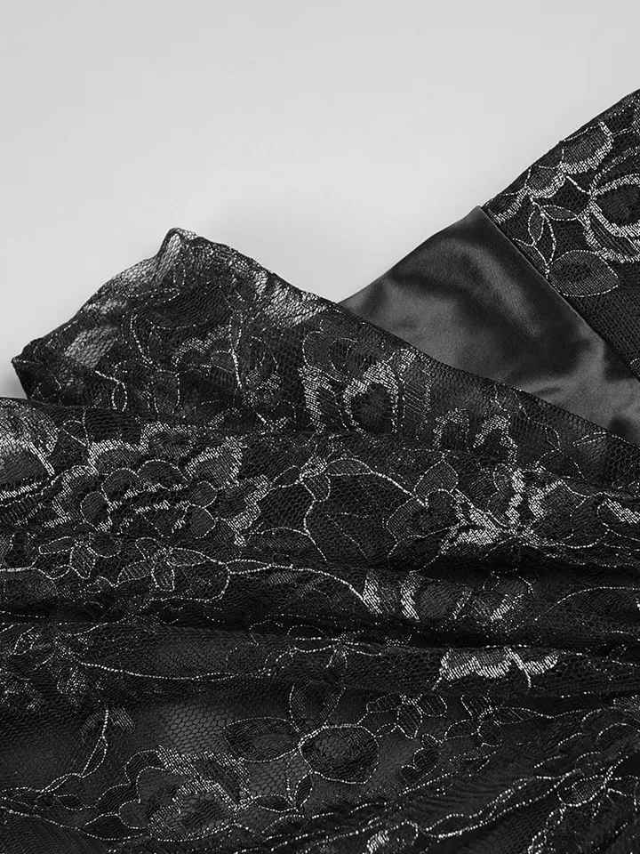 Elegant Obsidian Muse Evening Dress – Flow Shot