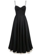 Noir Classic Dress – Detail View | Women's Maxi Dress