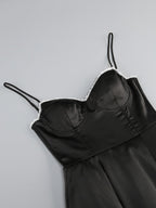 Noir Classic Dress – Detail View | Women's Maxi Dress