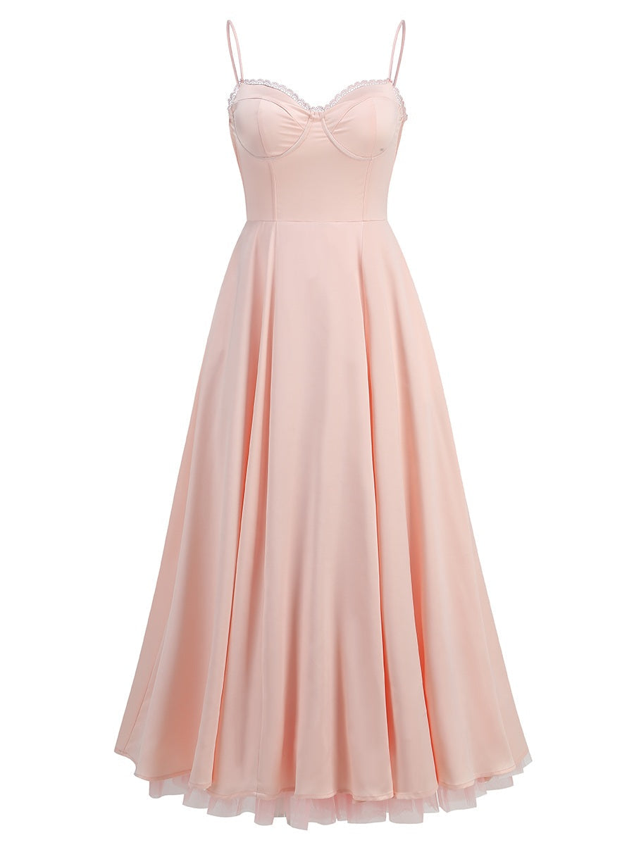 Noir Classic Dress – Detail View | Women's Maxi Dress