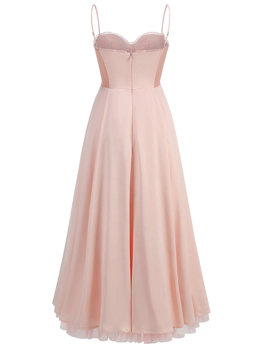 Noir Classic Dress – Detail View | Women's Maxi Dress