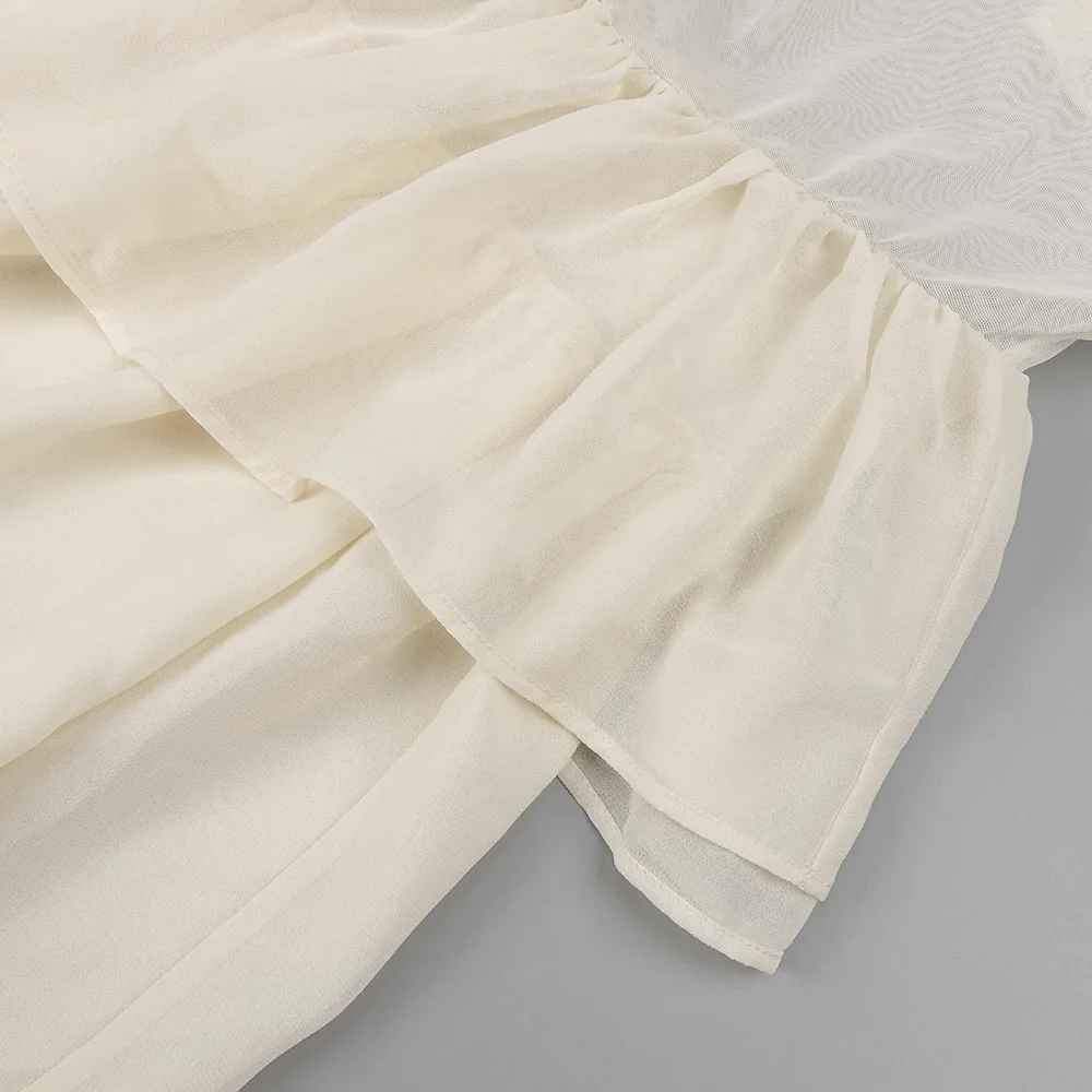 Enchanting Ivory Sonata Evening Dress – Texture Detail