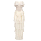 Enchanting Ivory Sonata Evening Dress – Worn View