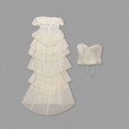 Enchanting Ivory Sonata Evening Dress – Close Up
