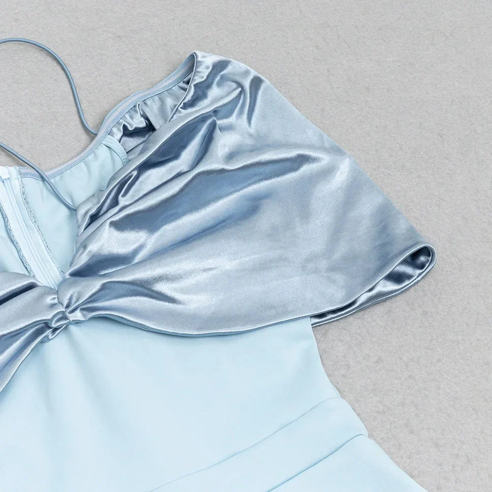 Classic Frosted Sky Evening Dress – Texture Detail