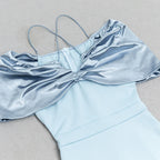 Classic Frosted Sky Evening Dress – Close Up