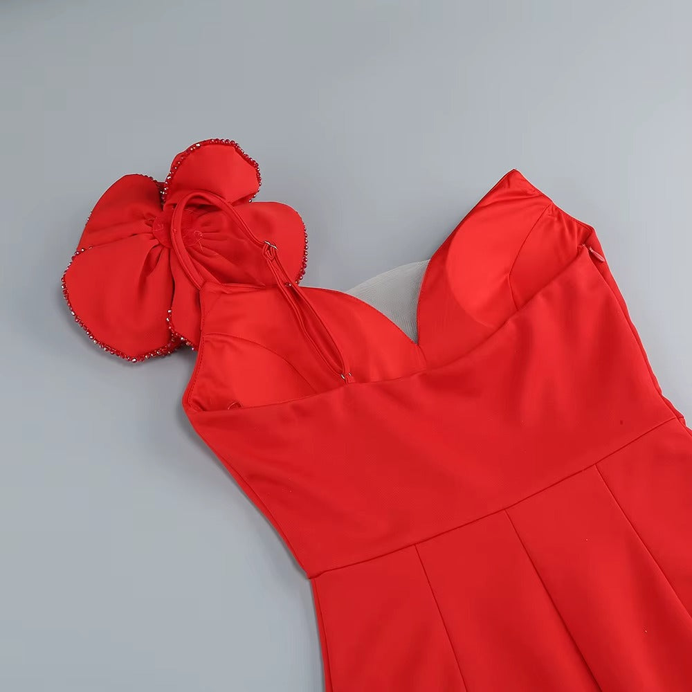 Enchanting Rose Command Evening Dress – Full Length