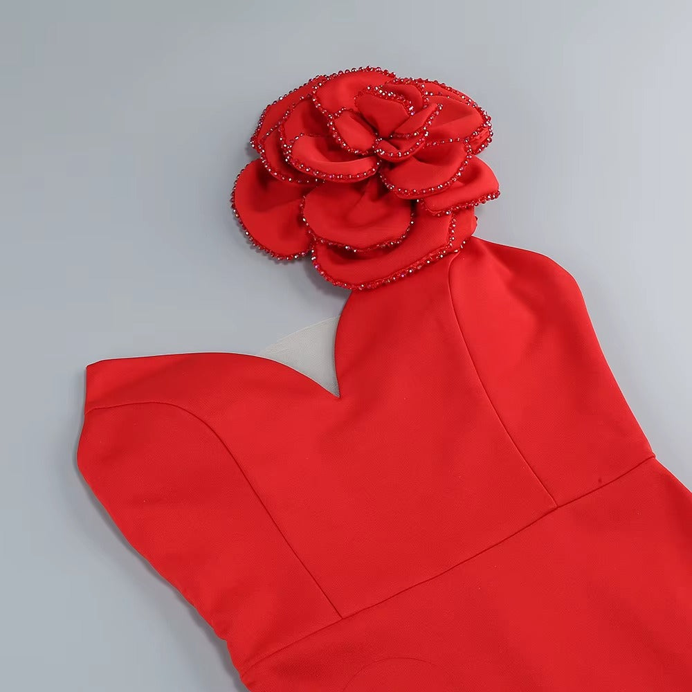Enchanting Rose Command Evening Dress – Close Up