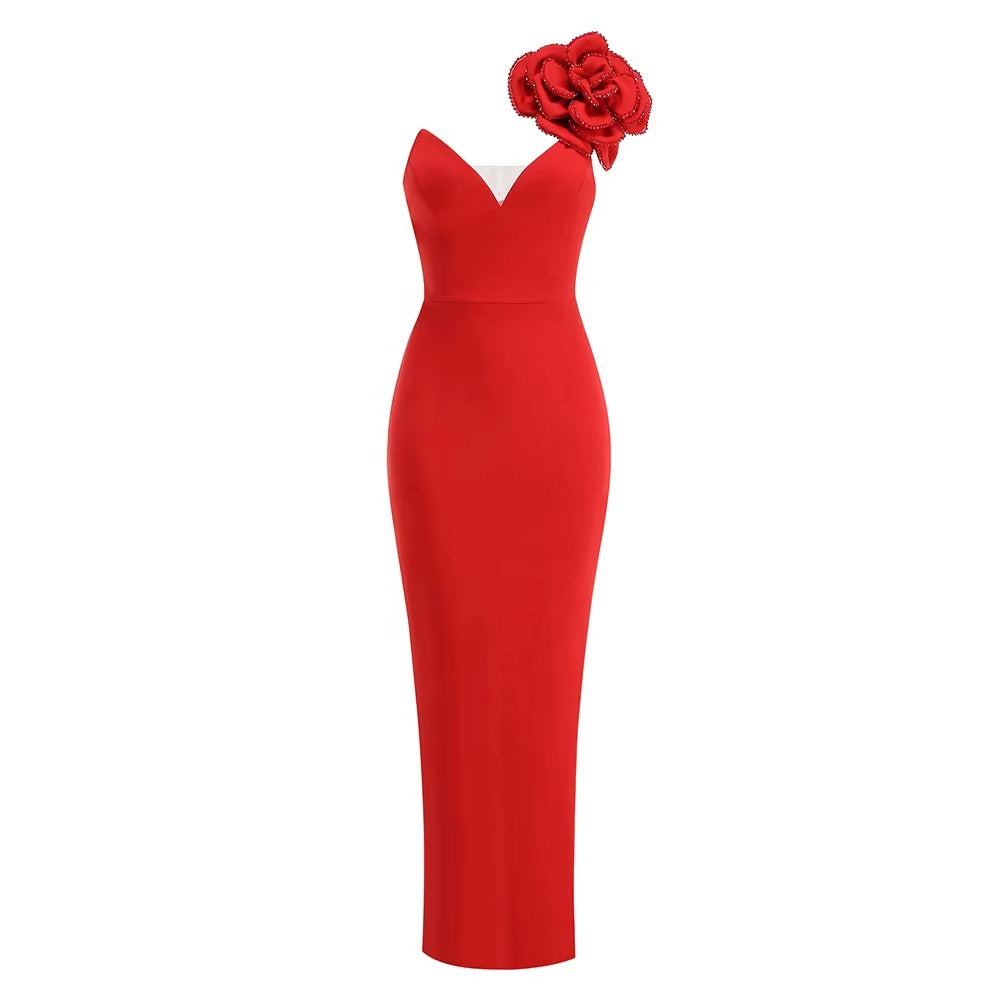 Enchanting Rose Command Evening Dress – Worn View