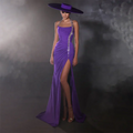 Polished Violet Reign Evening Dress – Front View