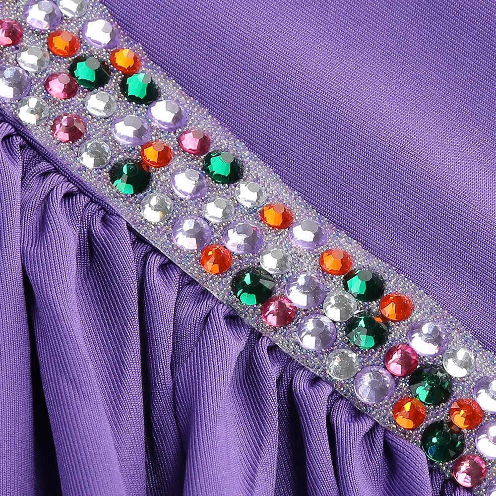 Polished Violet Reign Evening Dress – Model View