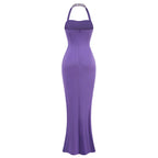 Polished Violet Reign Evening Dress – Detail View