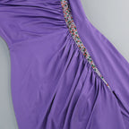 Polished Violet Reign Evening Dress – Back View