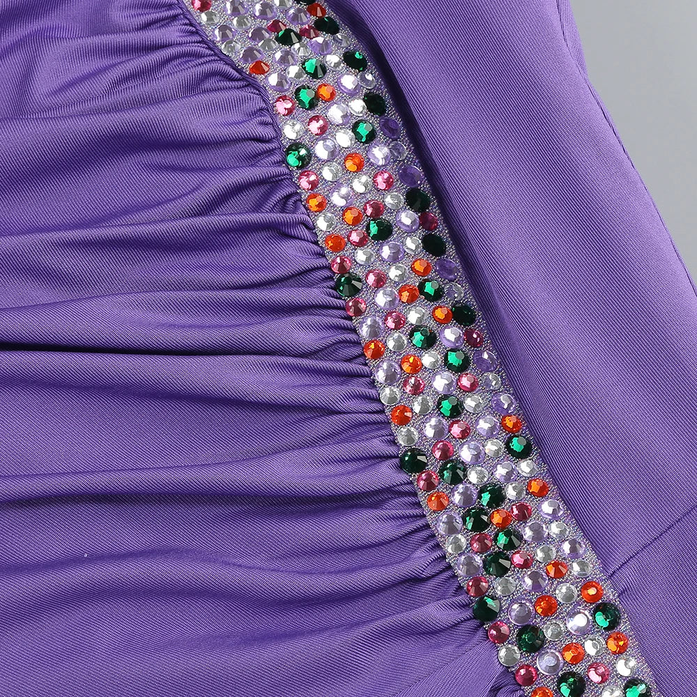 Polished Violet Reign Evening Dress – Flow Shot