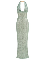 Polished Crimson Eclipse Evening Dress – Texture Detail