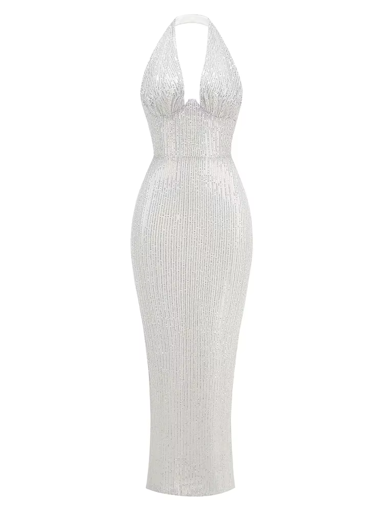 Polished Crimson Eclipse Evening Dress – Side View