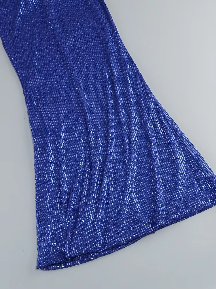 Polished Crimson Eclipse Evening Dress – Close Up