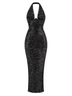 Polished Crimson Eclipse Evening Dress – Silhouette