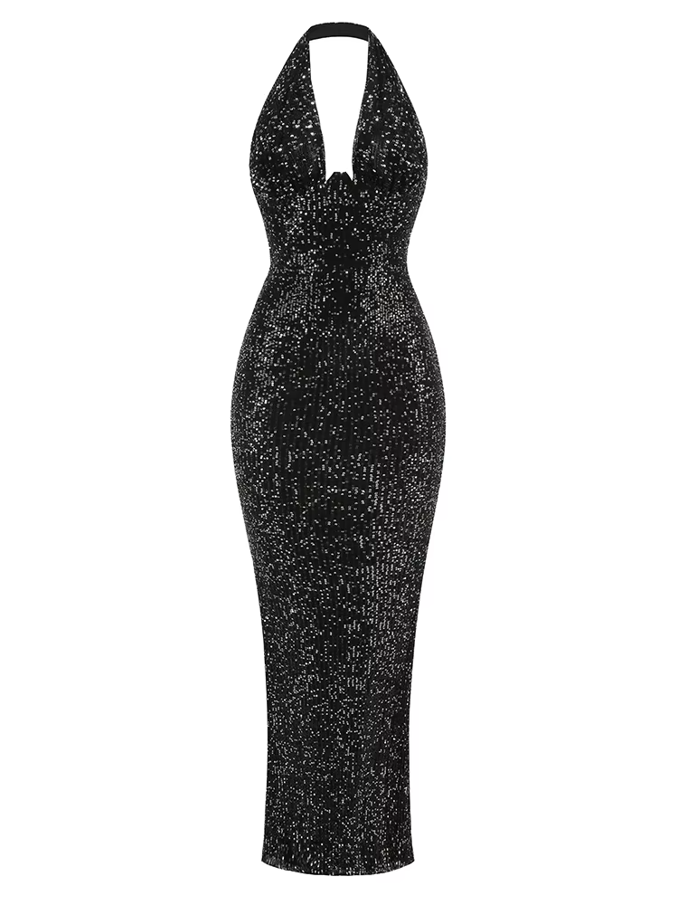 Polished Crimson Eclipse Evening Dress – Silhouette
