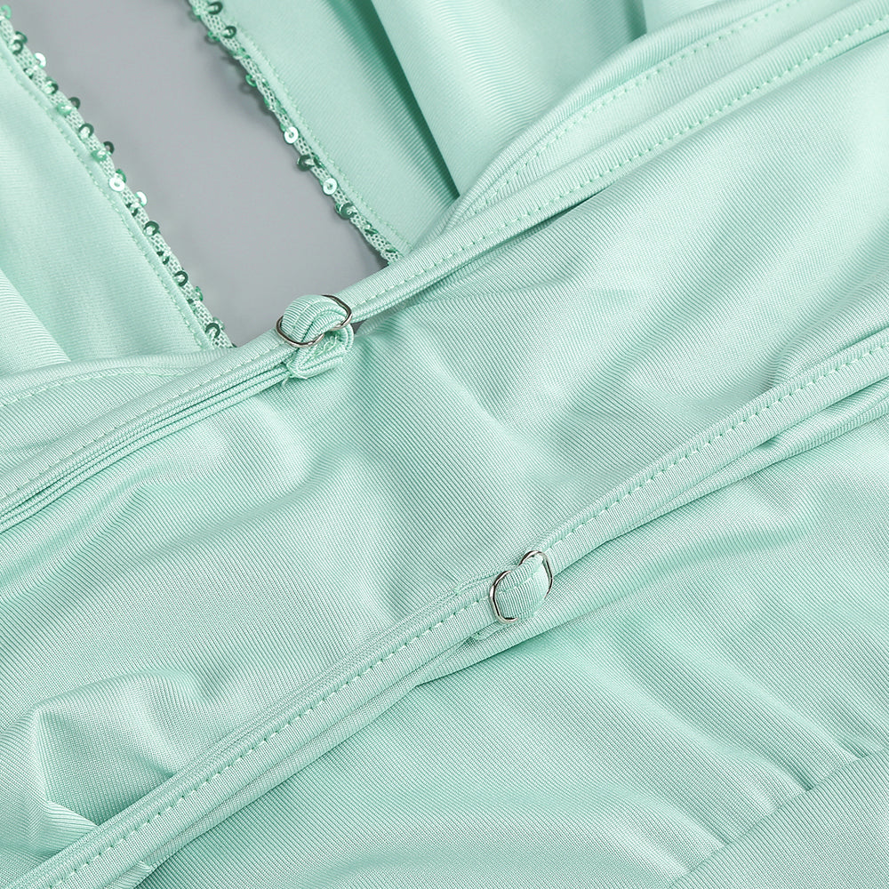 Stunning Mint Muse Evening Dress – Back View