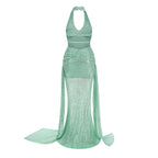 Stunning Mint Muse Evening Dress – Worn View