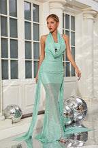 Stunning Mint Muse Evening Dress – Close Up