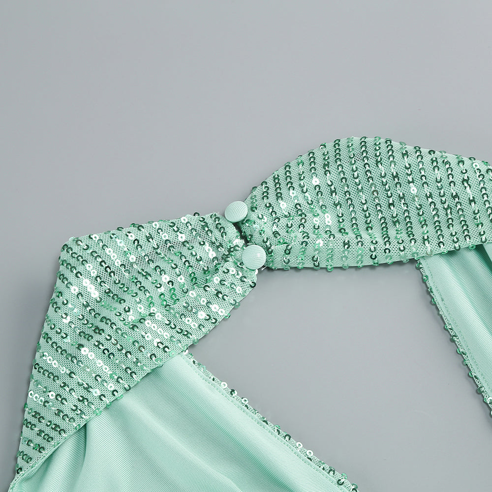 Stunning Mint Muse Evening Dress – Movement Shot