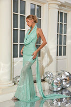 Stunning Mint Muse Evening Dress – Detail View