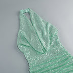 Stunning Mint Muse Evening Dress – Draped Look