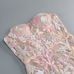 Exquisite Floral Spell Evening Dress – Close Up