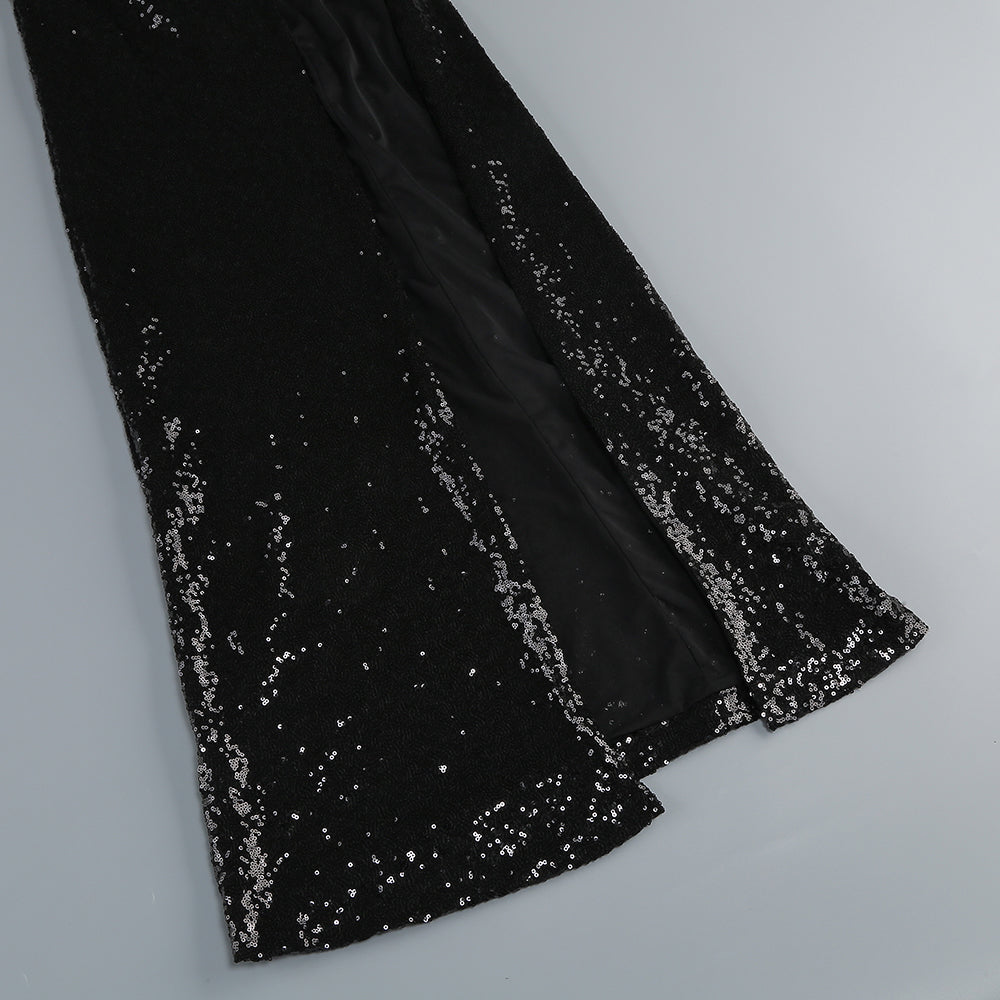 Luxe Noir Étoilé Evening Dress – Editorial Shot