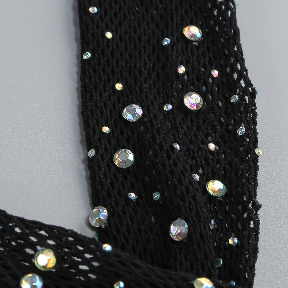 Luxe Noir Étoilé Evening Dress – Studio View