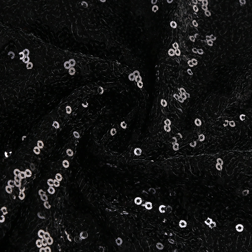 Luxe Noir Étoilé Evening Dress – Movement Shot