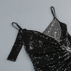 Luxe Noir Étoilé Evening Dress – Full Length