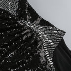 Luxe Noir Étoilé Evening Dress – Texture Detail
