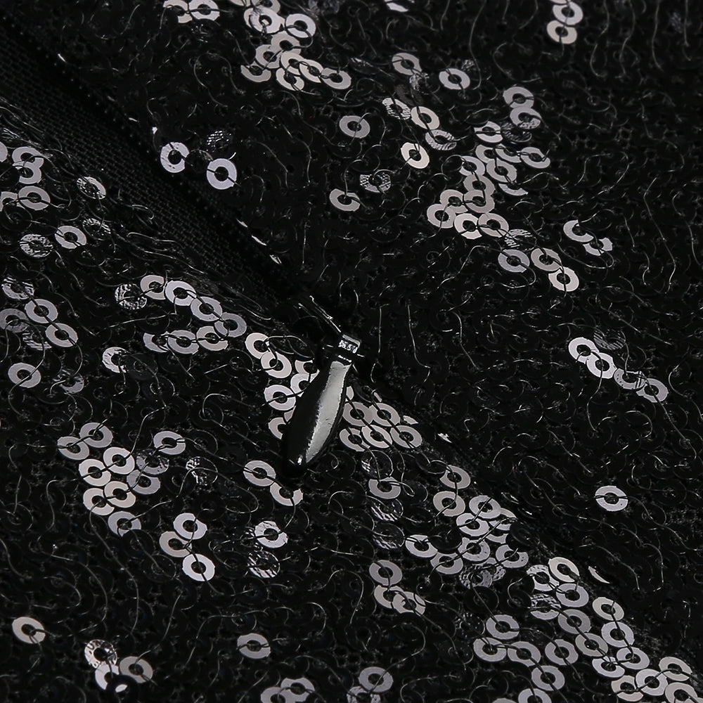 Luxe Noir Étoilé Evening Dress – Model View
