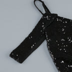 Luxe Noir Étoilé Evening Dress – Draped Look